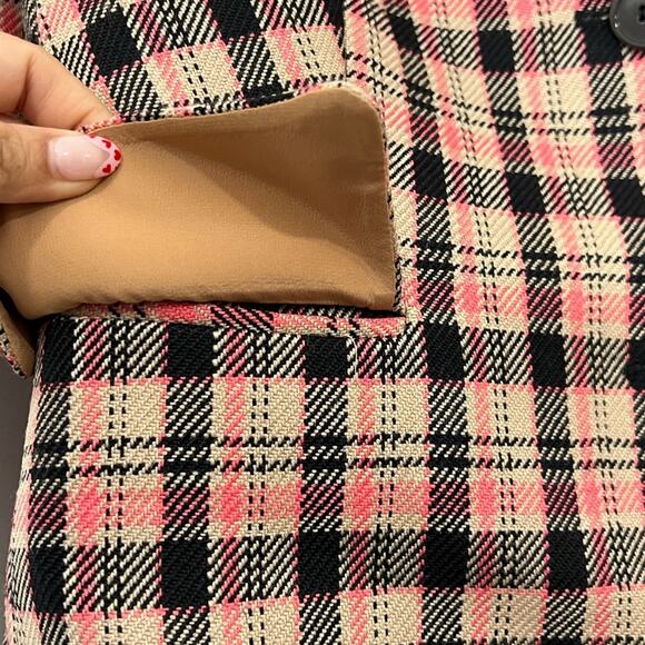 NWT NEW Michael Kors Two-Button Bold Plaid Wool Blazer - Picture 7 of 13